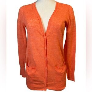 J. Crew Linen Button Up Cardigan/XSmall